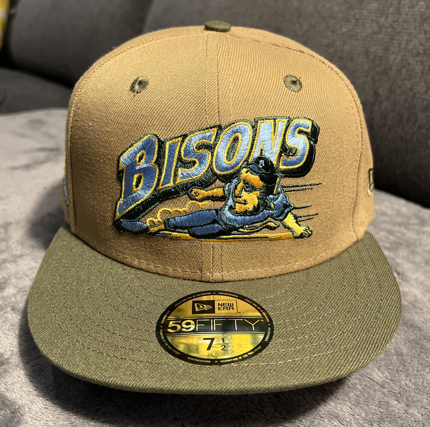 New Era Buffalo Bisons Lamar Valley 59Fifty Fitted Hat Size 7 1/2