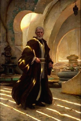 A New Hope Obi-Wan Kenobi Painting Tatooine Sunlight Star Wars Fine Art Giclée - Picture 1 of 1