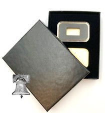 Air-tite Coin Holder Black Velvet Display Box + 2 Gold Bar Capsule 1-5-10 Gram