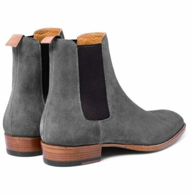 grey mens dress boots Vegan Men's Dress Boots