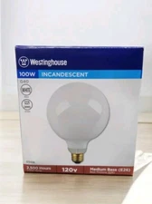 Westinghouse  100 watts G40  Incandscent Bulb  1221 lumens White  Globe  1 pk