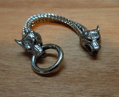 Wikinger Armband aus Edelstahl - Wolf Fenris - Neu