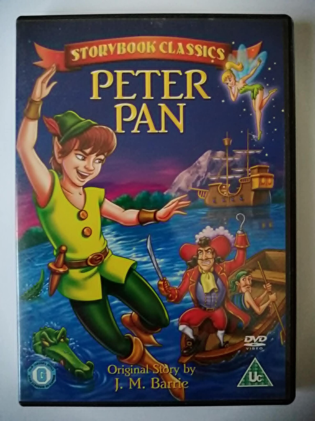 DVD Peter Pan. Animation Short Film. Wendy. Captain Hook. Tinkerbell. Neverland