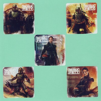 10 Star Wars The Book of Boba Fett Large Stickers - Fennec Shand - Mandalorian