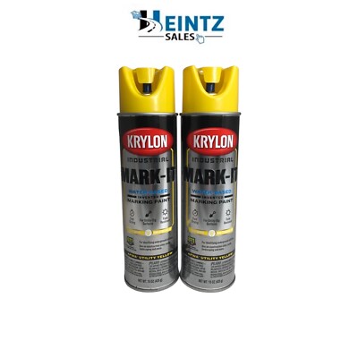 Krylon 731708 - 2 PACK Mark-It WB Inverted Marking Paint - APWA Utility Yellow