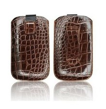 ★ HOUSSE ETUI POCHETTE ★★ CROCO  ★★ IPHONE 4 4S ★★ MARRON Brown Case