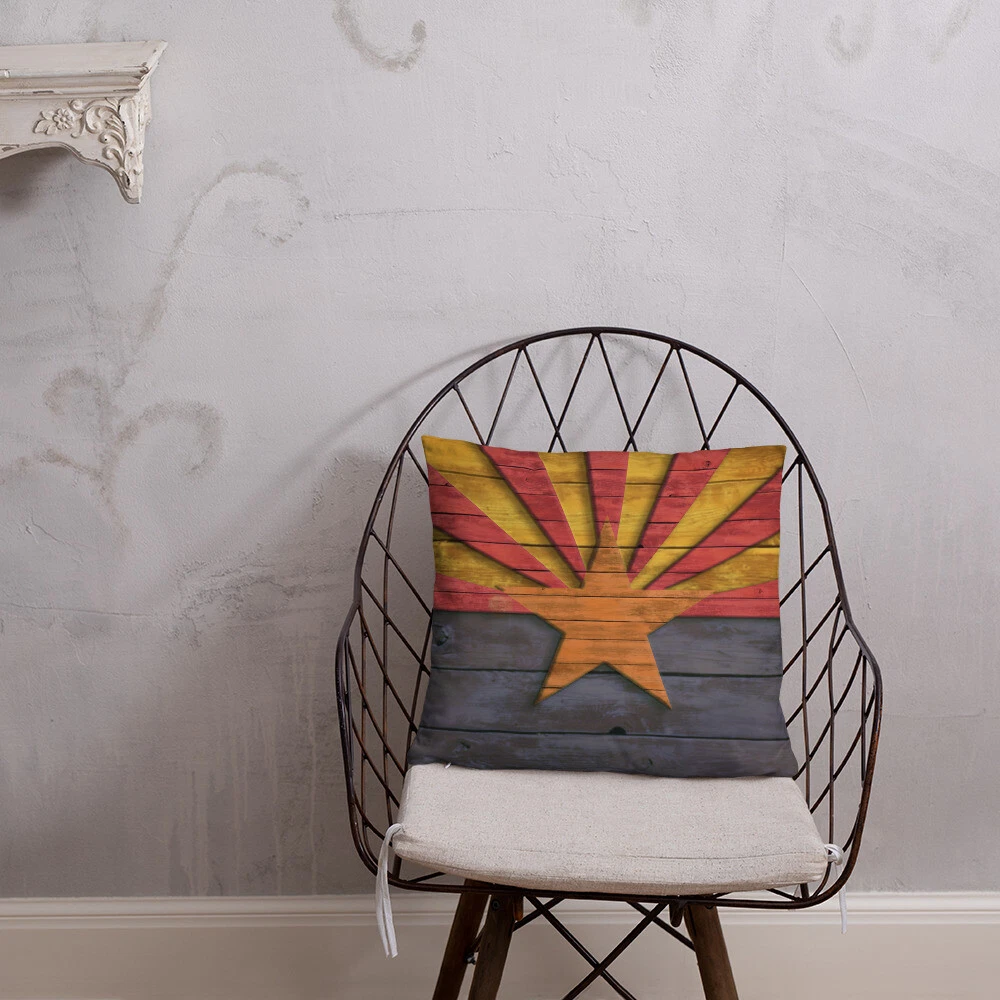Rustic Arizona Flag Basic Pillow
