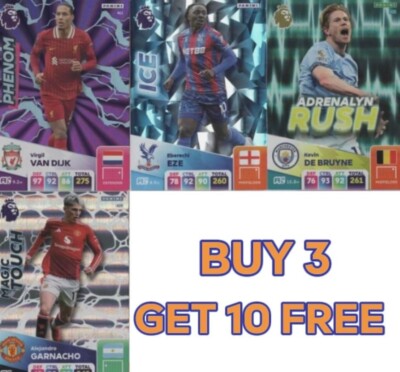 Panini Premier League Adrenalyn 24/25 2025 Phenom Magic Touch Ice Fire Hotshot