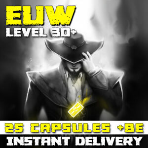 League of Legends LoL EUW Account 25 Capsules BE IP Unranked Level 30 PC | eBay