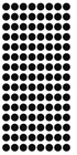 1/4" Black Dots Round Vinyl Color Coded Inventory Label 1/4 Inch Dot Stickers