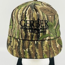 Vtg Gerber Legendary Blades Snapback Cap Camouflage Camo Fiskars Adjustable USA