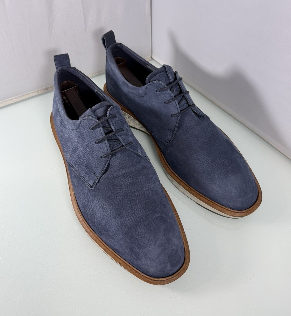 Ecco Shoes ST.1 Hybrid Mens Blue Nubuck Leather Plain Toe Shoes Size EU 44 US 10 ECCO Men main image 4