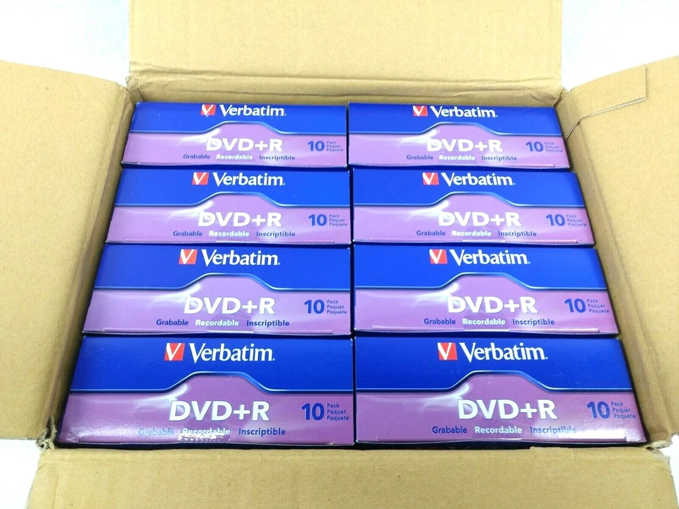 Lot 0f (8) 10PK DVD+R Recordable Verbatim 120 Min 4.7GB/16x In Jewel Case - Image 2 of 4