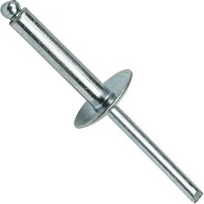 Large Flange Pop Rivets 1/4" x 3/4"All Steel (8-12) Dome Head Qty 1000