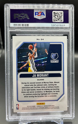 2019 Ja Morant Panini Chronicles Green RC PSA Gem Mt 10 #84