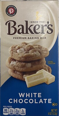 5x BAKER'S WHITE CHOCOLATE Premium Baking Bar 4 oz - 5 PACK | eBay