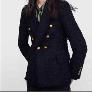 zara tweed coat