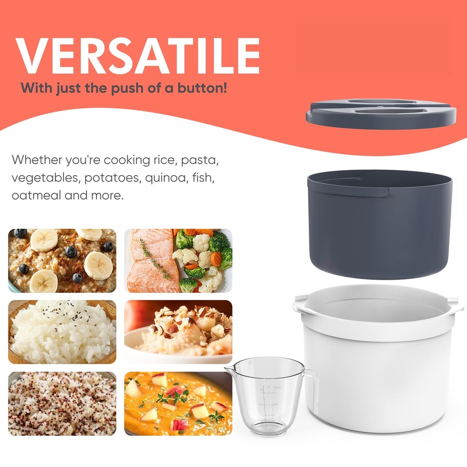 Zwippy Microwave Rice Cooker Steamer and Pasta Cooker with Strainer MessFr... eBay