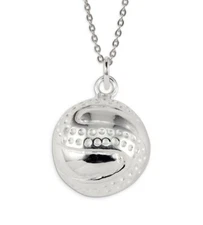 .925 Sterling Silver Tennis Ball Sports Charm Pendant - S-535SIL