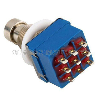 10PCS 9-Pin 3PDT Guitar Effects Pedal Box Stomp Foot True Bypass Metal Switch