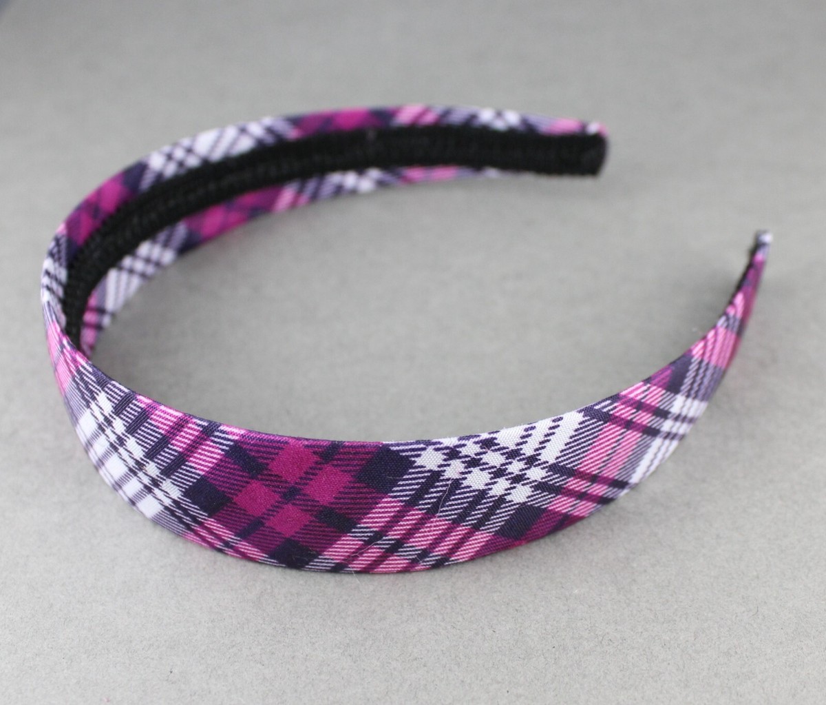 Plaid Solid Color Wide Fabric Headband Set ~ 5 Pieces $_57.JPG?set_id=880000500F main image 4