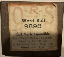 qrs player piano roll Call Me Irresponsible