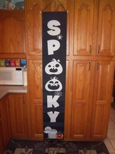 NEW - 1 Halloween Party Decoration Banner - Door Banner - Spooky - 6' Foot