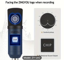 USB Microphone Computer Gaming Condenser Mic Streaming Podcasts 192kHz/24Bit.