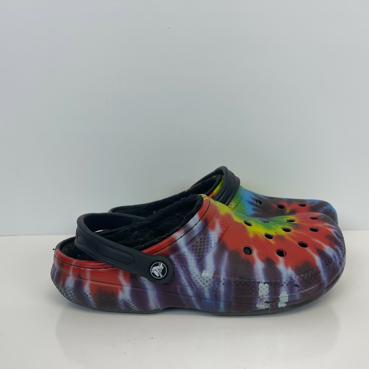 Crocs Classic Lined Tie Dye Clogs Heel Strap Size Mens 9 Womens 11 Amazon.com | Crocs Classic Marbled Tie-Dye Clog Pepper/Black  main image 3