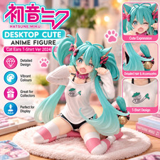Hatsune Miku Taito Desktop Cute Anime Figure Cat Ears T-Shirt Ver 2024