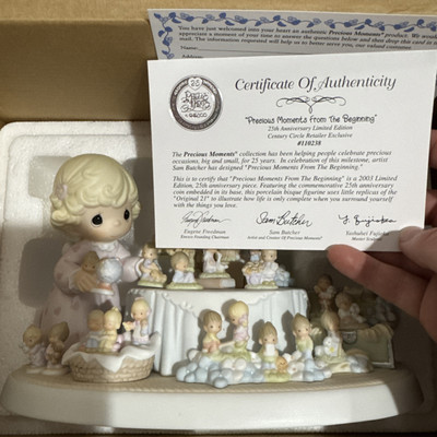 Precious Moments From The Beginning 110238 25th Anniversary 2002 Limited Edition