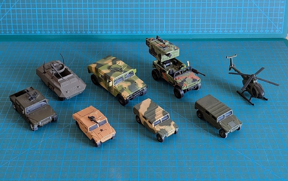 Diecast Konvulut Hummer / HUMVEE & M20 Armored Utility Car & Hughes OH-6 - Bild 2 von 4