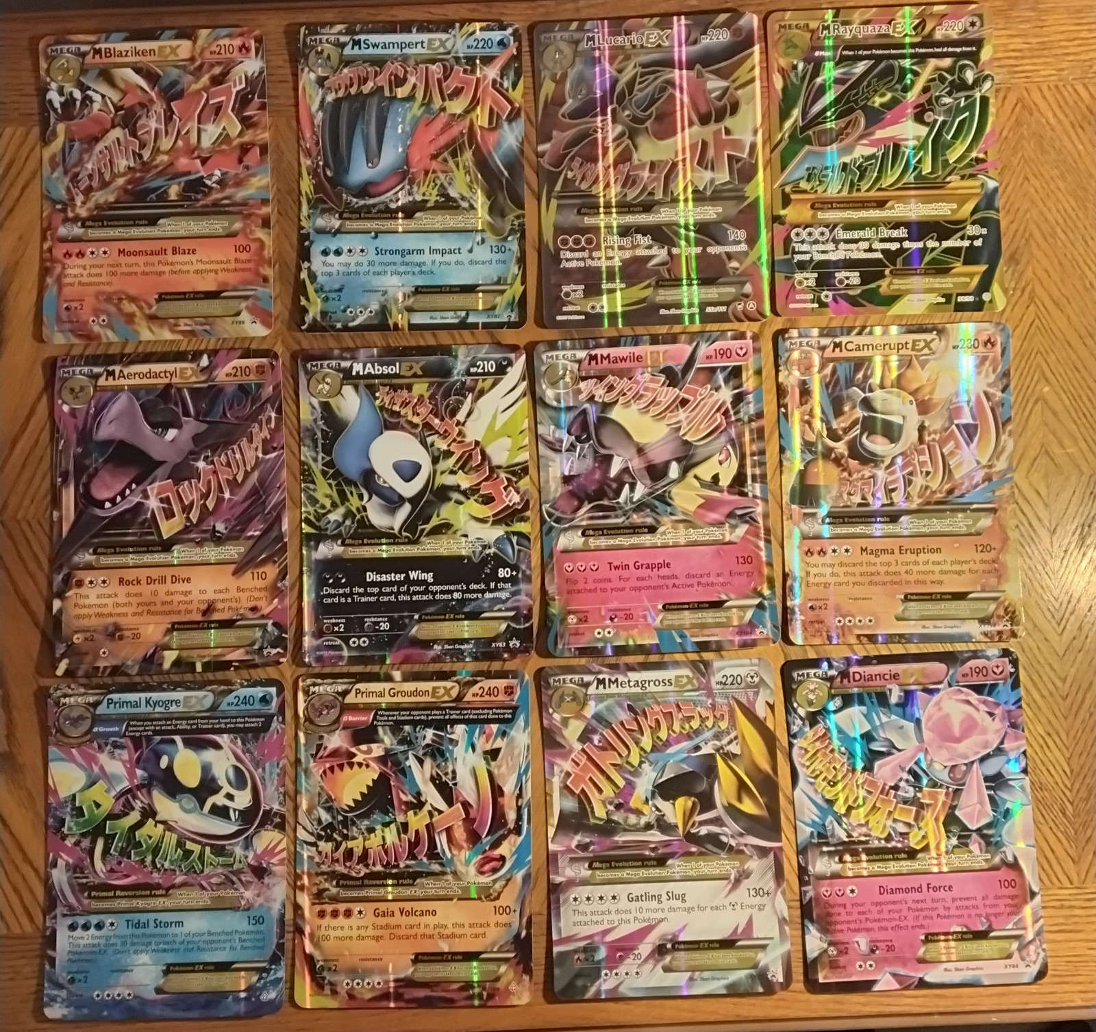 *JUMBO CARDS* Lot Of Mega Pokemon Cards  ~All 12 Are Different Oversized Or Big