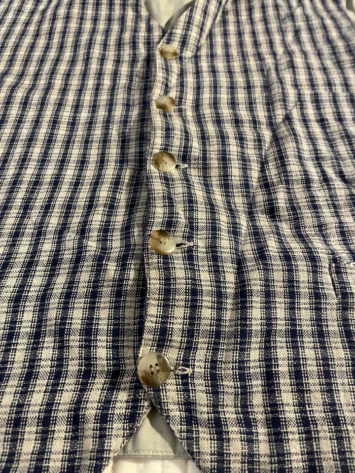 Chaleco de Colección para Hombres Años 90 Robert Stock Cuadros 23 A2A 23 Longitud Foto 3 de 4