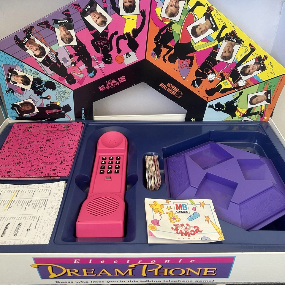 Vintage Dream Phone MB Games Electronic Board Game 1992 Working Phone Incomplete - Image 3 of 4