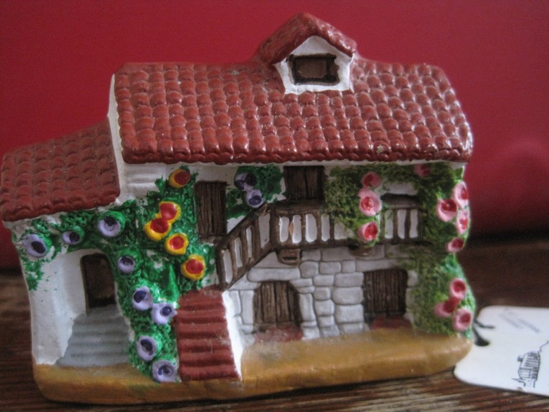 Ceramic Marquez SA Aracena Wall Art Made In Spain Dimensional Clay House 3.5x3"