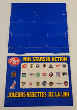 1981 NHL HOCKEY Post STARS IN ACTION 2 Part RETAILERS DISPLAY EMPTY WAX CARD BOX