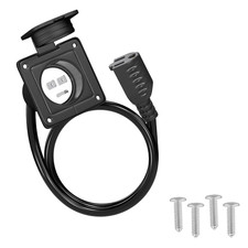 15 Amp 125V AC Power Inlet Port Plug with Integrated 24" Extension Cord, NEMA 5-