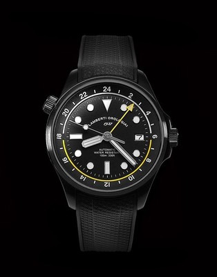 LAMBERTI WATCHES Ref. 23925NN DOUBLE GMT.  Automatic, sapphire, 100mt