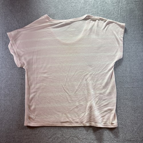 Camiseta Gap para mujer talla S de gran tamaño rosa a rayas manga corta cuello en U - Imagen 5 de 5