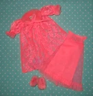 Vintage Barbie 1970 Lovely Sleep Ins 1463 COMPLETE Set Nightgown Fuzzy Slippers