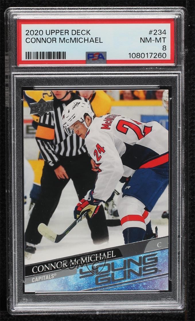 2020-21 Upper Deck Young Guns Connor McMichael #234 PSA 8 5kw