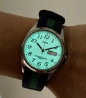 Vintage Seiko Alba JDM Quartz 34mm Stainless Steel Lumibrite Full Lume Kanji Day