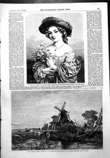 Antique Print Lily C Baxter Marshes Morning G Williams Nat Institution 1856