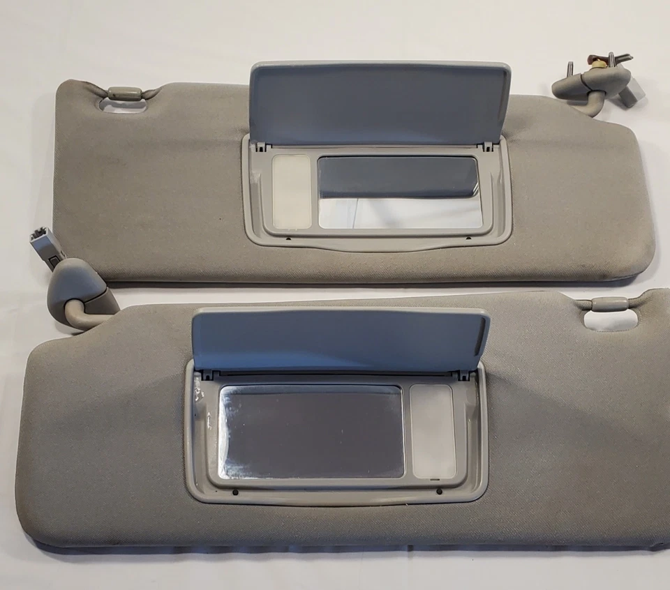 Par de parasoles Acura RDX 07-12 izquierda derecha GRIS iluminados con clips OEM Foto 2 de 4