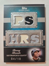 2007 Topps Sterling * BARRY BONDS #5SS-27 STARDOM 5-PIECE JERSEY RELIC #d 4/10