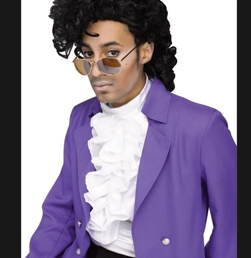 Disfraz de cantante pop púrpura Rain Prince Rocking años 80 adulto Foto 4 de 4