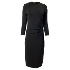 Theory Crepe Midi Dress In Viscose Women Black Size 10