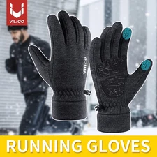 Winter Windproof Thermal Gloves Touchscreen Finger Non-Slip Silicone Palm Gloves