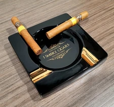 Rare Monti Cigars Ceramic Ashtray, 4 Cigar Rests